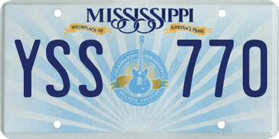 MS license plate YSS770