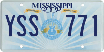 MS license plate YSS771