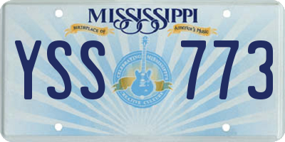 MS license plate YSS773