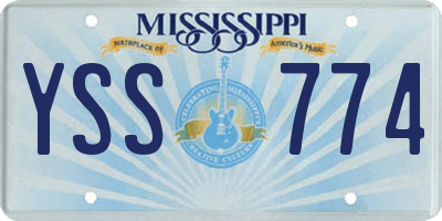 MS license plate YSS774