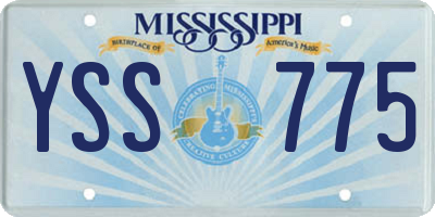 MS license plate YSS775