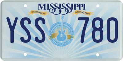 MS license plate YSS780