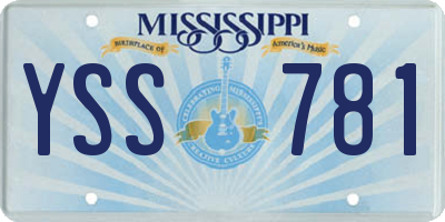 MS license plate YSS781