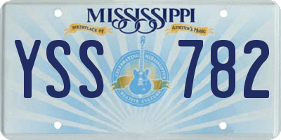 MS license plate YSS782