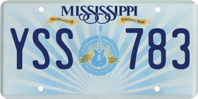 MS license plate YSS783