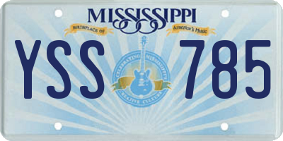 MS license plate YSS785