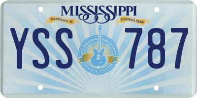 MS license plate YSS787