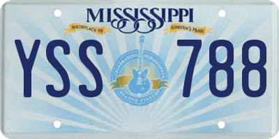 MS license plate YSS788