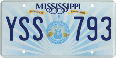 MS license plate YSS793