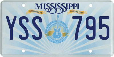 MS license plate YSS795