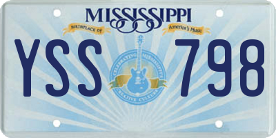 MS license plate YSS798