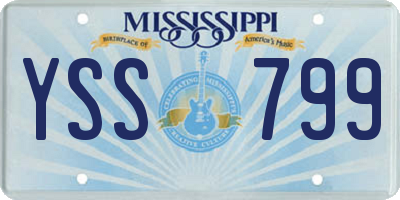 MS license plate YSS799