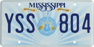 MS license plate YSS804