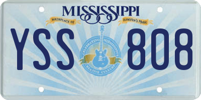 MS license plate YSS808