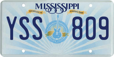 MS license plate YSS809