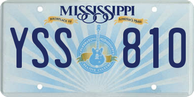 MS license plate YSS810