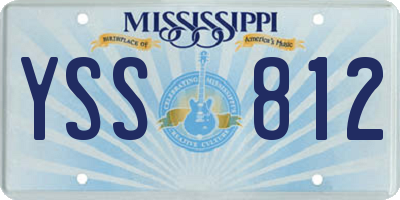 MS license plate YSS812