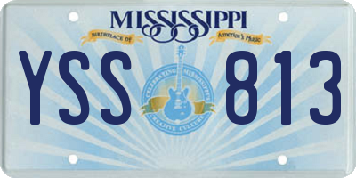MS license plate YSS813