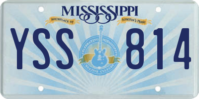 MS license plate YSS814