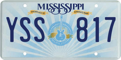 MS license plate YSS817