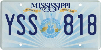MS license plate YSS818