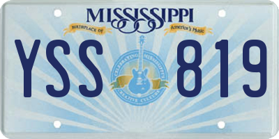 MS license plate YSS819