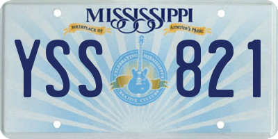 MS license plate YSS821