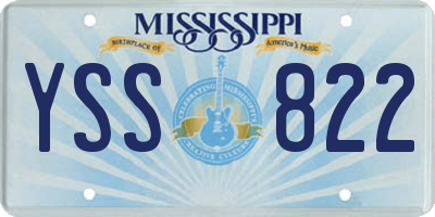 MS license plate YSS822
