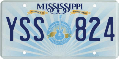 MS license plate YSS824