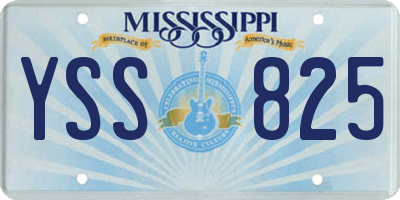 MS license plate YSS825