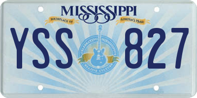 MS license plate YSS827