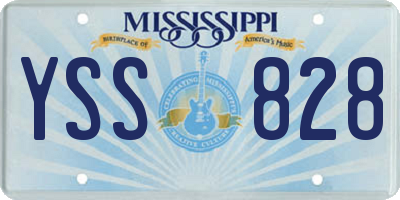 MS license plate YSS828