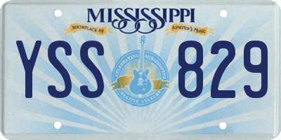 MS license plate YSS829