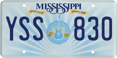MS license plate YSS830