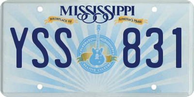 MS license plate YSS831