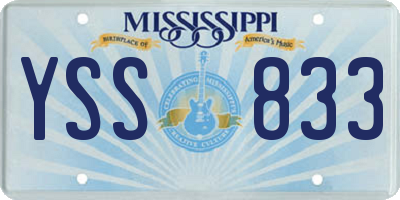 MS license plate YSS833