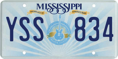 MS license plate YSS834