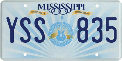 MS license plate YSS835