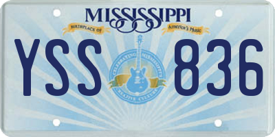 MS license plate YSS836