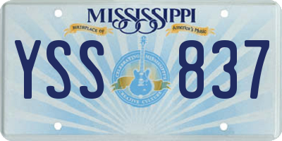 MS license plate YSS837