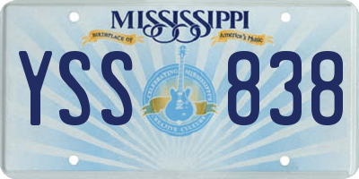 MS license plate YSS838