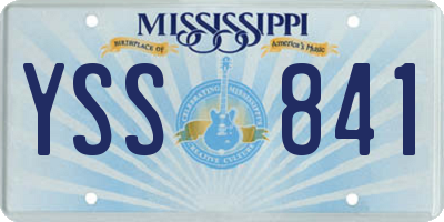 MS license plate YSS841
