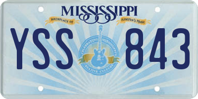 MS license plate YSS843