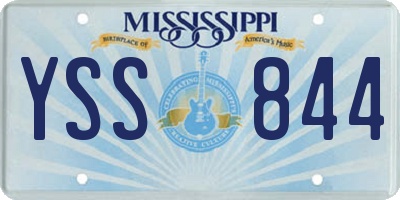 MS license plate YSS844
