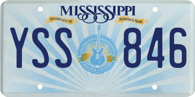 MS license plate YSS846