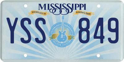 MS license plate YSS849