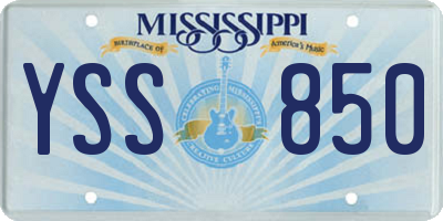 MS license plate YSS850