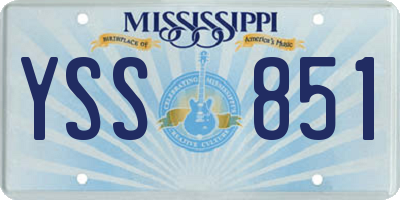 MS license plate YSS851