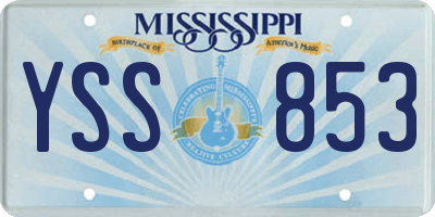 MS license plate YSS853