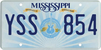MS license plate YSS854